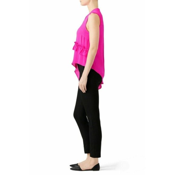 Nicole Miller Pink Button Up Sleeveless Blouse Size M - Picture 2 of 13